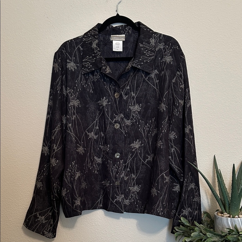 Coldwater Creek Flower Patterned Jacket.